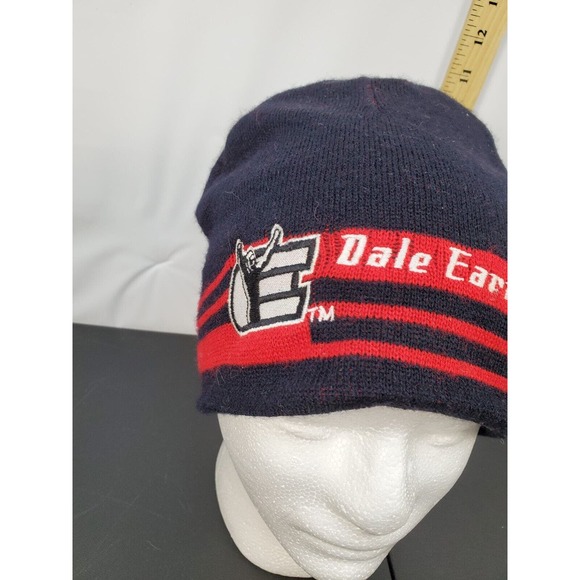 Vintage‎ 90s NASCAR Racing Dale Earnhardt Beanie Cap Unisex Black Red Acrylic - Picture 3 of 12